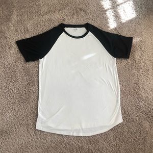 NWT Rue21 white and Black Baseball T-Shirt